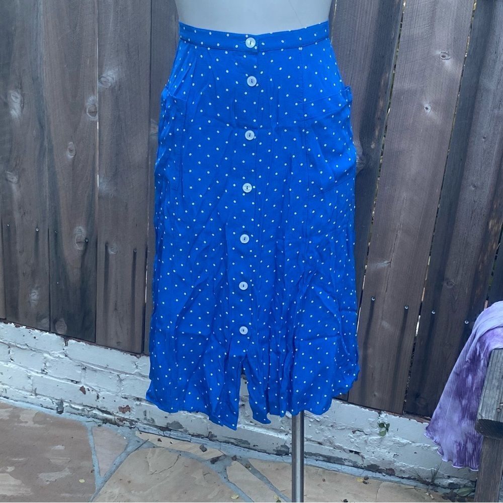 Miss Selfridge midi skirt in polka dot size 4